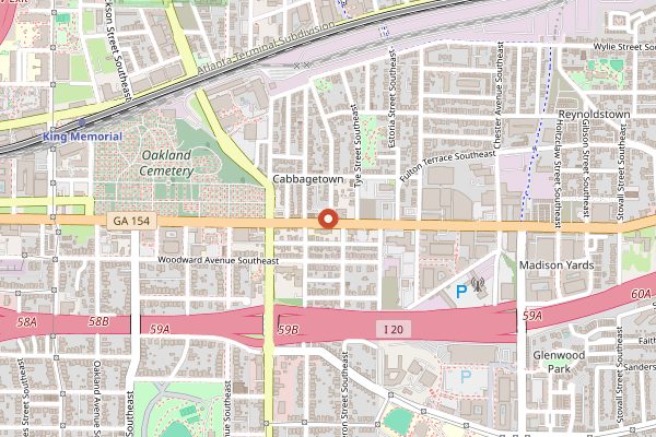 Map showing Petit Chou in Atlanta
