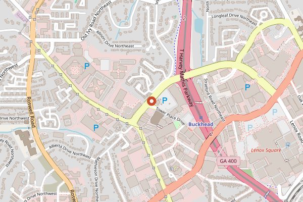 Map showing Bucket Shop Cafe in Atlanta