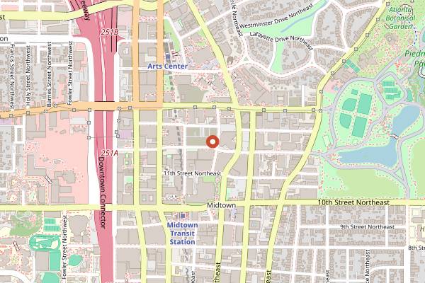 Map showing My Sister's Room in Atlanta