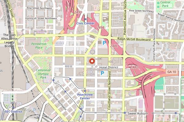 Map showing Polaris in Atlanta