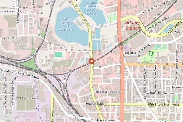 Map showing Marcel in Atlanta