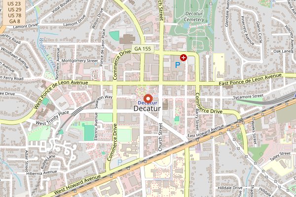 Map showing The Iberian Pig in Atlanta