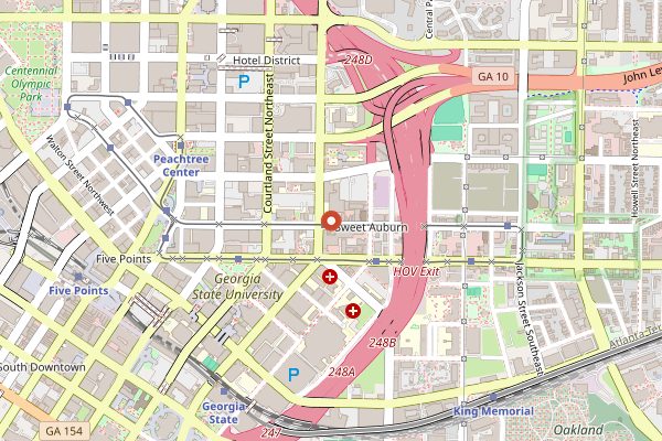 Map showing American Deli in Atlanta