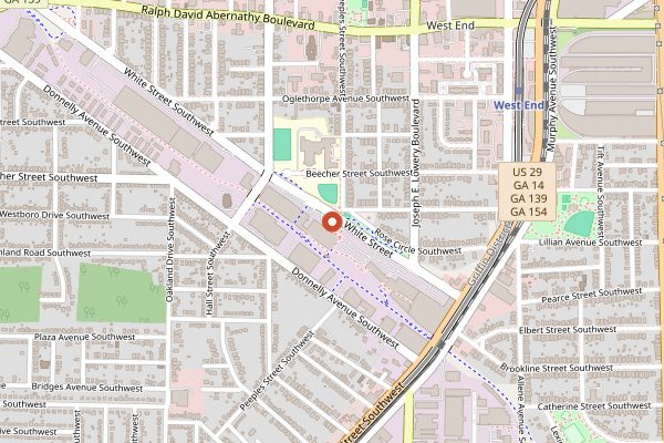 Map showing Best End Brewing Company in Atlanta