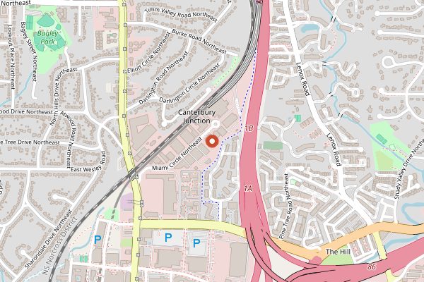 Map showing The Painted Pin in Atlanta
