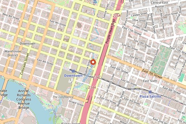 Map showing Easy Tiger (Bake Shop) in Austin