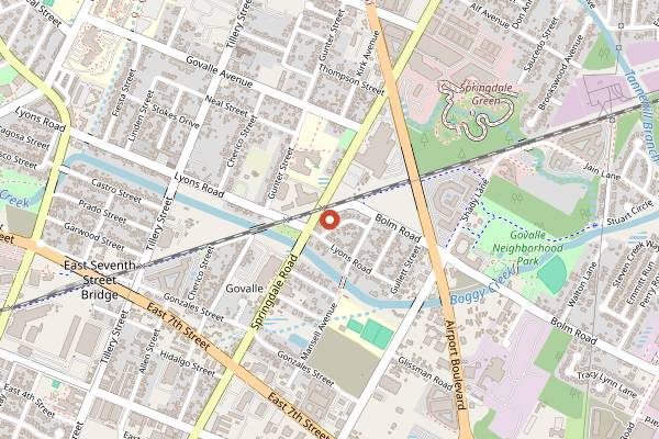 Map showing OMG Squee in Austin