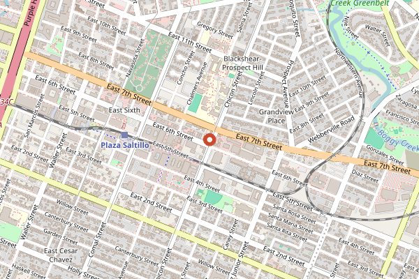 Map showing Whisler's in Austin