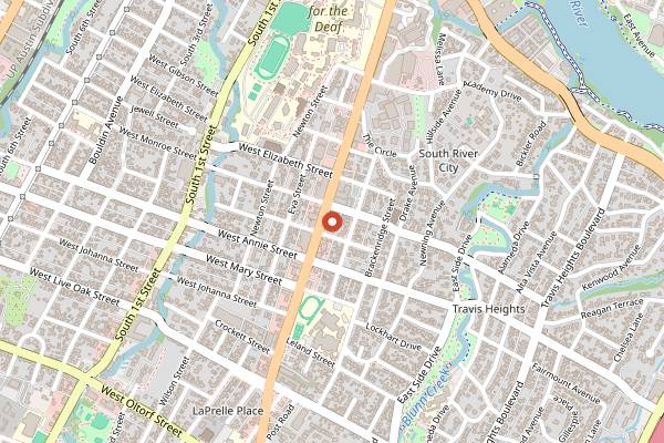 Map showing Café No Sé in Austin