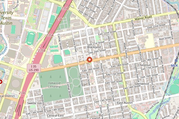 Map showing Sour Duck Market in Austin