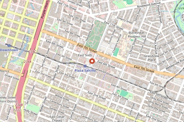 Map showing Cisco's Restaurant Bakery & Bar in Austin