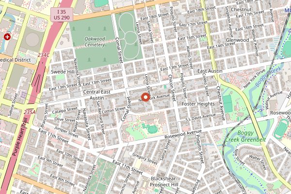 Map showing The Prickly Pear Cooking Classes in Austin