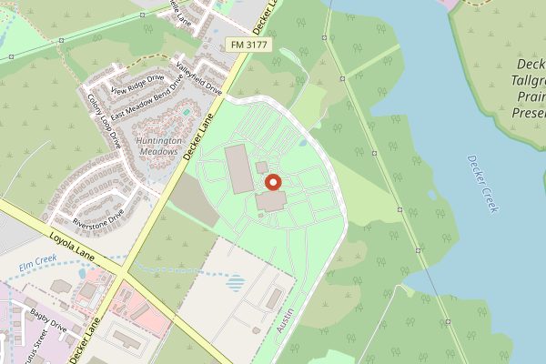 Map showing ATX Wing Fest (Austin Chicken Wing Festival) in Austin