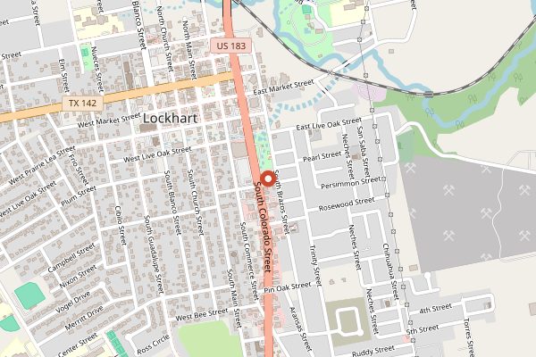 Map showing Texas Monthly BBQ Fest in Austin