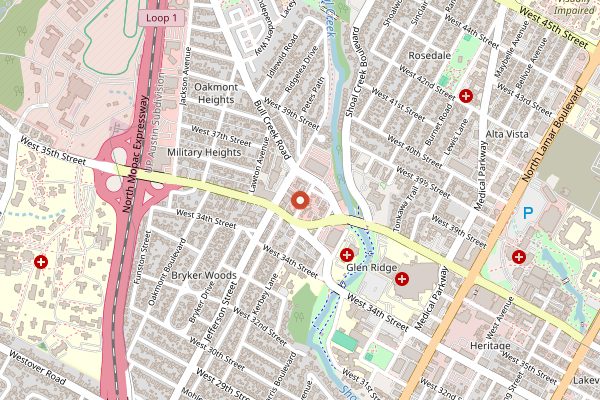 Map showing Kerbey Lane Cafe (South Lamar) in Austin