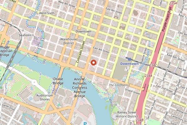 Map showing Edge Rooftop in Austin