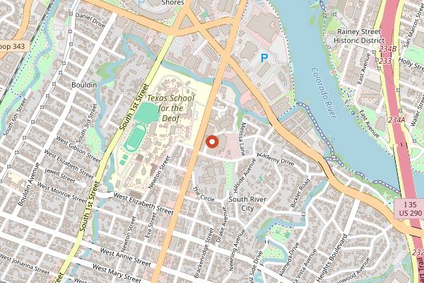 Map showing Equipment Room in Austin