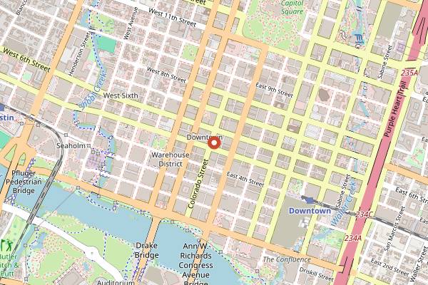 Map showing Garage in Austin
