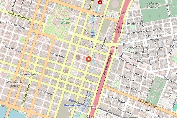 Map showing Mohawk in Austin