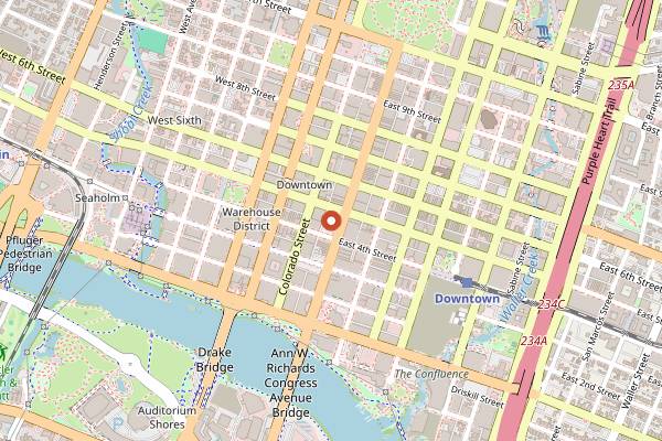 Map showing Speakeasy in Austin