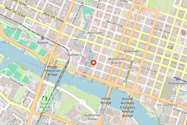 Map showing Hestia in Austin
