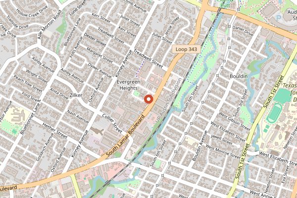 Map showing Ramen Tatsu-ya (South Lamar) in Austin