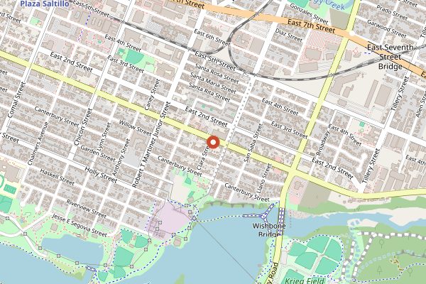 Map showing La Barbecue in Austin
