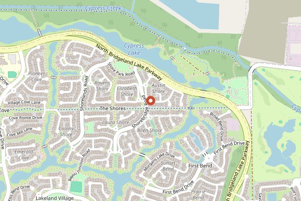 Map showing The Salt Lick BBQ (Driftwood) in Austin