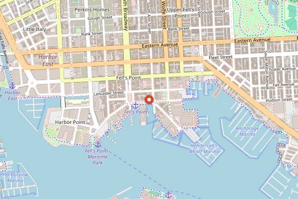 Map showing Cat's Eye Pub in Baltimore