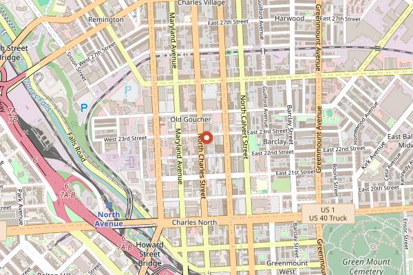 Map showing Dutch Courage in Baltimore