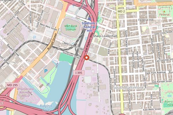 Map showing Checkerspot Brewing in Baltimore