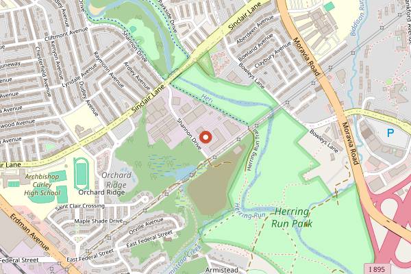 Map showing Oliver Brewing Company in Baltimore