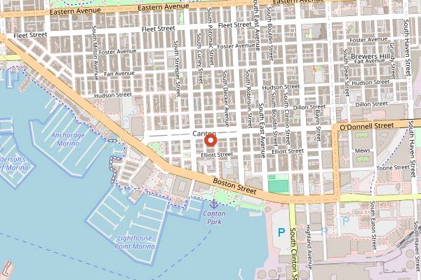 Map showing Cafe Dear Leon in Baltimore