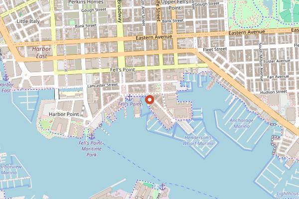 Map showing Pitango Bakery + Cafe in Baltimore