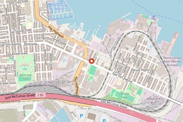 Map showing LP Steamers in Baltimore