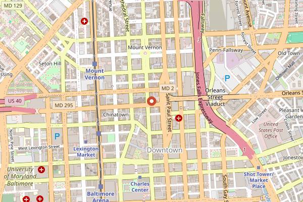 Map showing Sotto Sopra in Baltimore