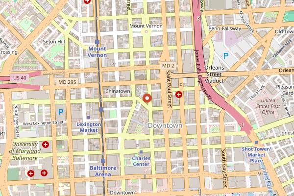 Map showing Cazbar in Baltimore