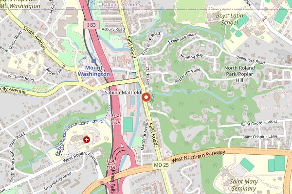 Map showing Kabab Stop in Baltimore