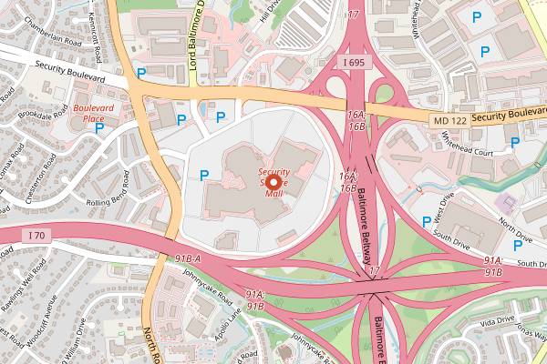 Map showing Mehfil Karahi & Kabab in Baltimore