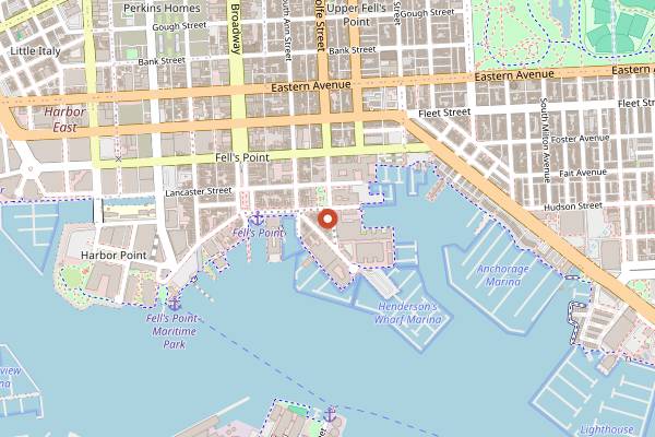 Map showing The Dara in Baltimore