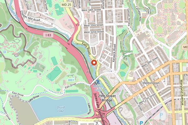 Map showing Cosima in Baltimore