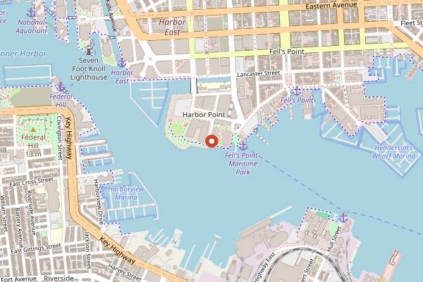 Map showing La Jetee in Baltimore