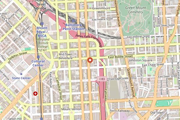 Map showing Magdalena in Baltimore