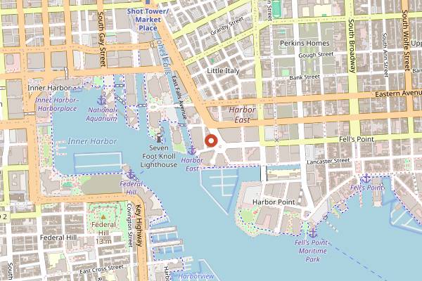 Map showing The Ruxton in Baltimore