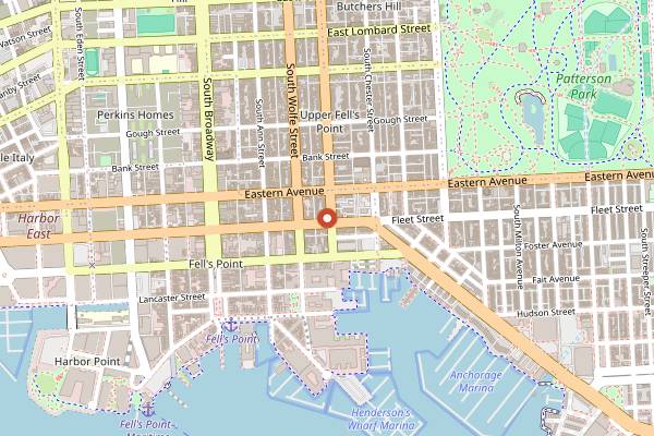 Map showing Stuggy's in Baltimore