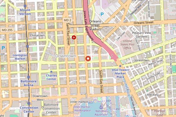 Map showing Baltimore Farmers' Market & Bazaar in Baltimore