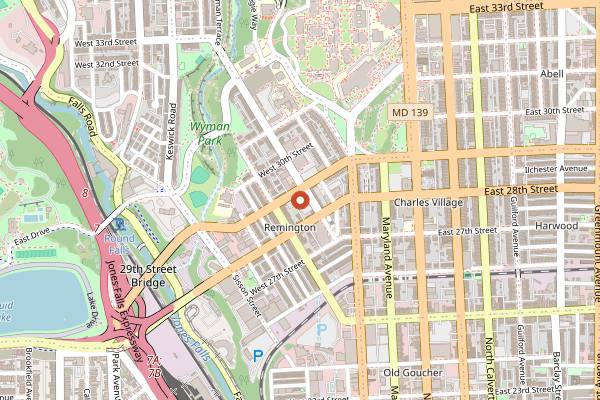 Map showing R. House in Baltimore
