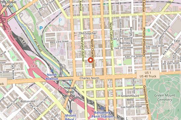 Map showing Baltimore Eagle in Baltimore