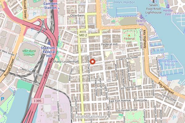Map showing The 8x10 in Baltimore