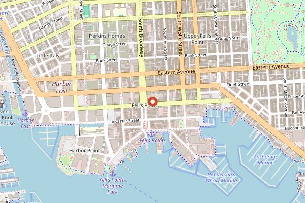 Map showing The Wren in Baltimore